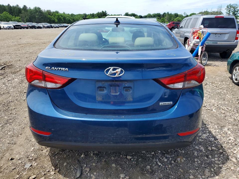 2016 Hyundai VIN KMHDH4AE3GU620576 COPART salvage auction — FRONT END, Md - Cert Of Salvage > 75% Damage, sold $2,050 on 2026-07-27 (photo 6)