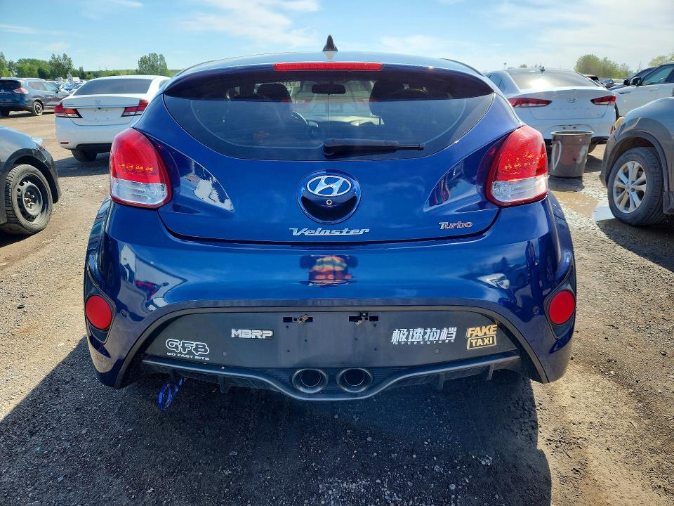 2016 Hyundai Veloster VIN KMHTC6AE1GU273450 COPART salvage auction — SIDE, On - Permit Rebuilt - Unfit, sold $1,300 on 2026-07-28 (photo 6)