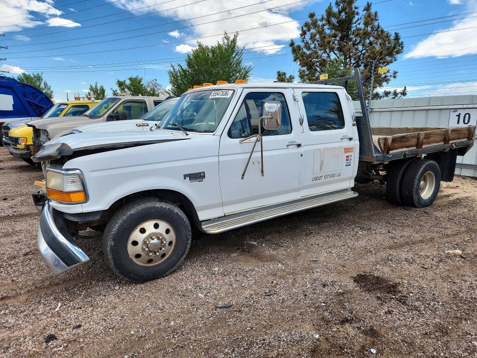 1997 Ford F350 VIN 1FTJW35F4VEC24111 COPART salvage auction — FRONT END, Co - Salvage Title, sold $500 on 2026-07-08 (photo 1)