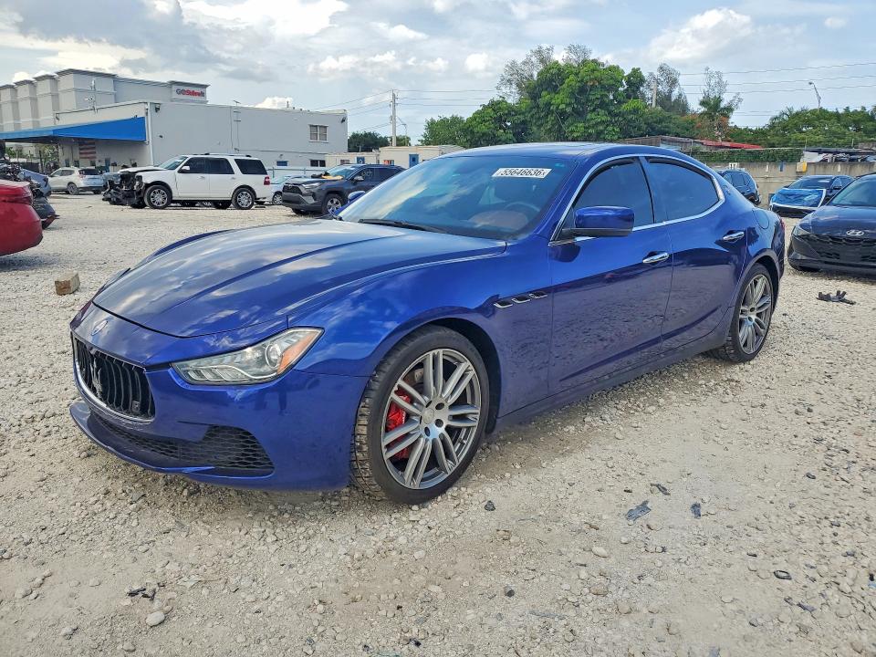 2016 Maserati VIN ZAM57RSA7G1185238 COPART salvage auction — FRONT END, Fl - Cert Of Title Slvg Rebuildable, sold $2,250 on 2026-08-21 (photo 1)