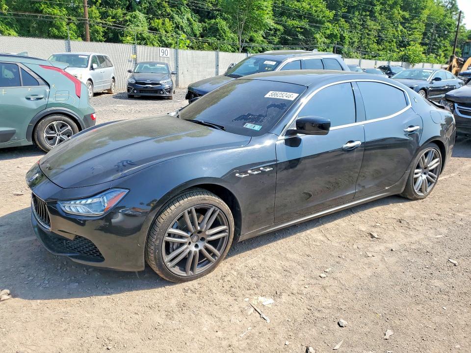 2014 Maserati Ghibli VIN ZAM57XSA1E1123254 COPART salvage auction — REAR END, Pa - Certificate Of Salvage, sold $2,850 on 2026-07-08 (photo 1)