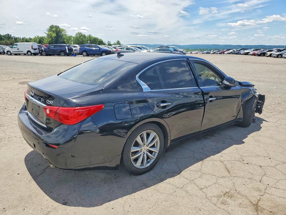 2014 Infiniti Q50 VIN JN1BV7AR3EM701070 COPART salvage auction — FRONT END, Pa - Certificate Of Salvage, sold $975 on 2026-07-07 (photo 3)