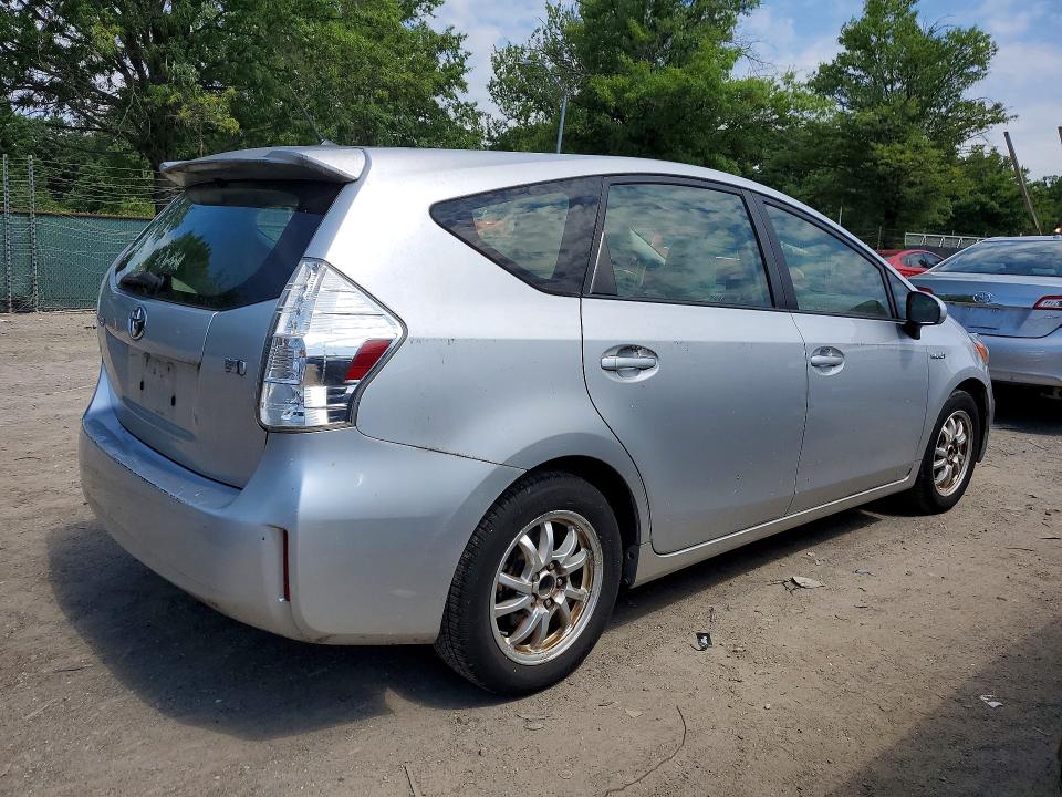 2013 Toyota Prius v VIN JTDZN3EU3D3211994 COPART salvage auction — SIDE, Salvage Title, sold $1,850 on 2026-07-09 (photo 3)