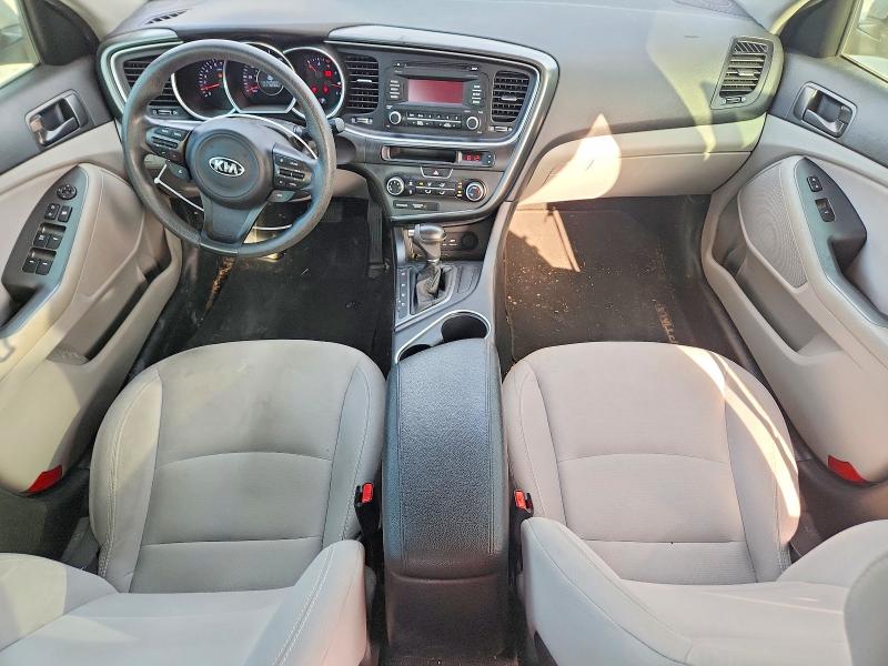 2015 Kia Optima VIN 5XXGM4A70FG448073 COPART salvage auction — FRONT END, TX - SALVAGE VEHICLE TITLE, sold $1,250 on 2026-07-28 (photo 8)