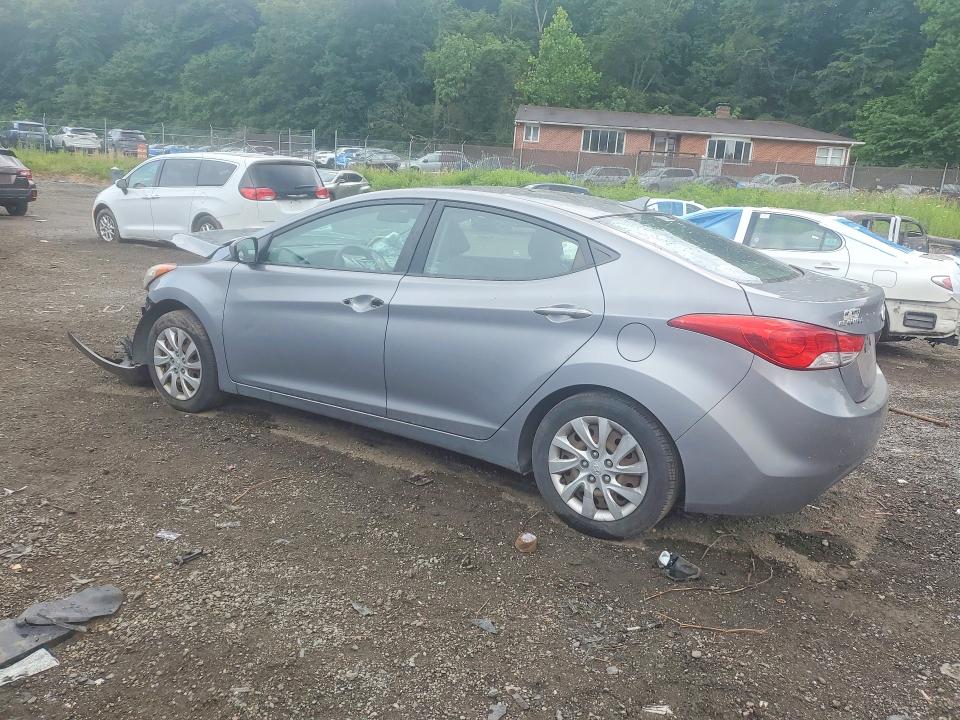 2012 Hyundai Elantra VIN KMHDH4AE0CU398833 COPART salvage auction — VANDALISM, Md - Certificate Of Title, sold $375 on 2026-07-23 (photo 2)