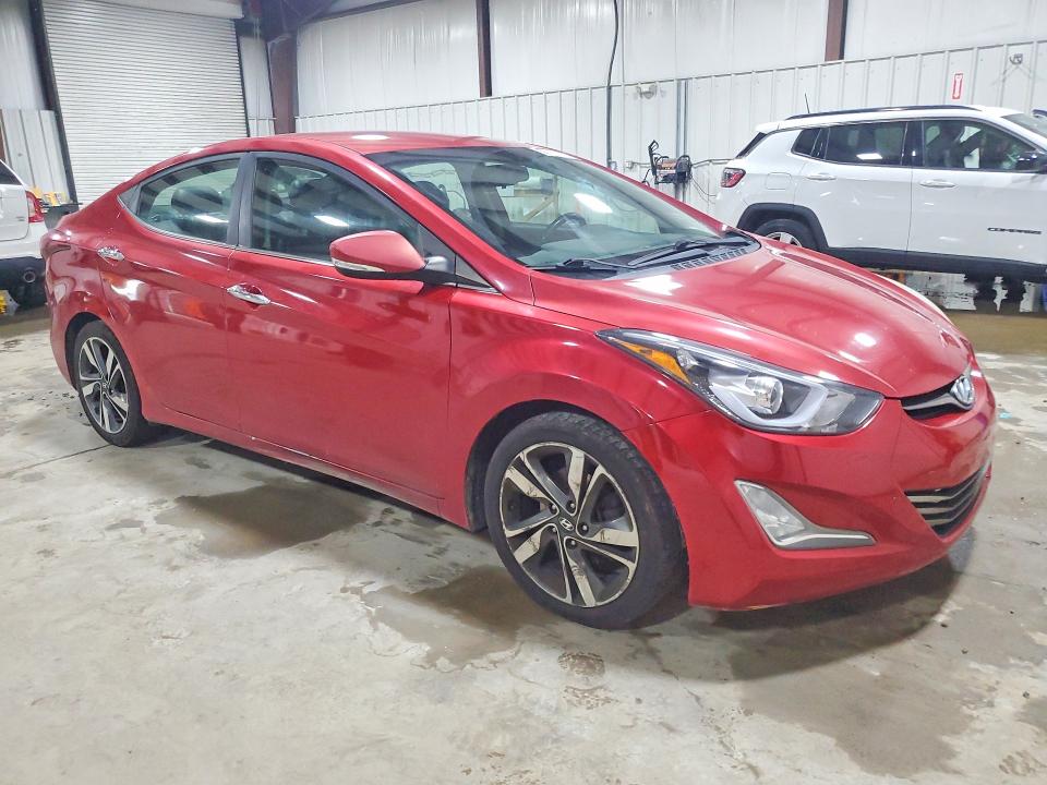 2014 Hyundai Elantra VIN KMHDH4AE7EU105402 COPART salvage auction — FRONT END, Pa - Certificate Of Salvage, sold $1,000 on 2026-07-08 (photo 4)