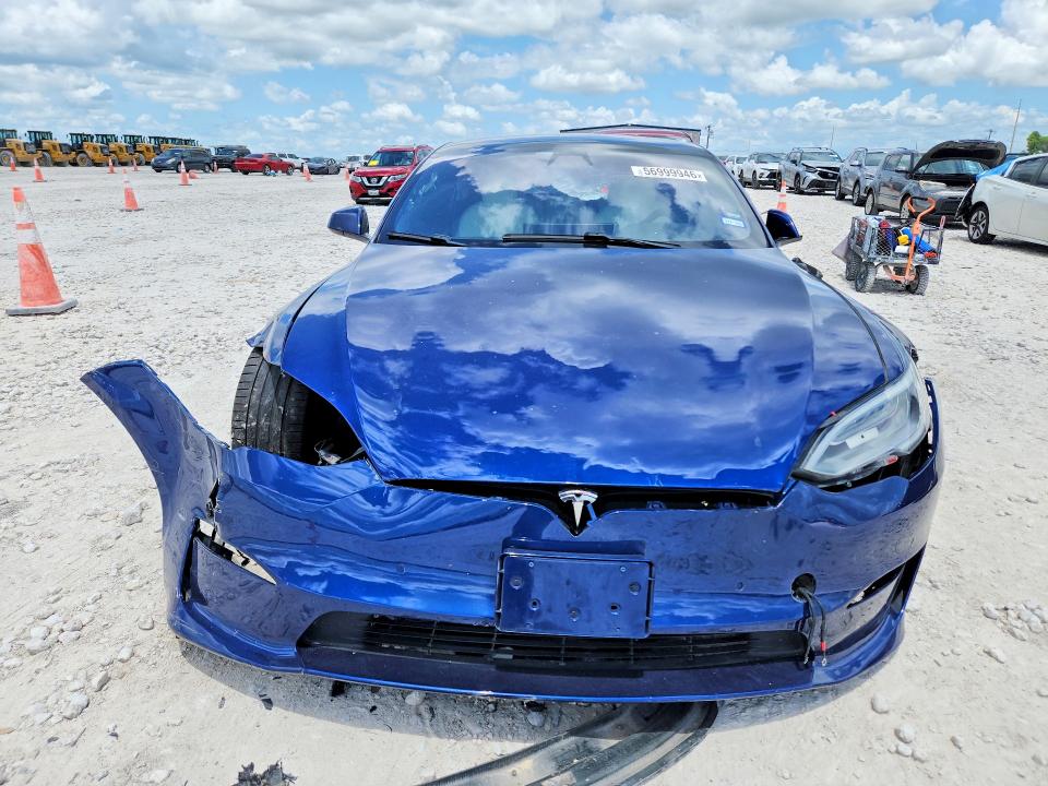 2021 Tesla Model s VIN 5YJSA1E60MF454393 COPART salvage auction — FRONT END, Tx - Salvage Vehicle Title, sold $12,900 on 2026-07-23 (photo 5)