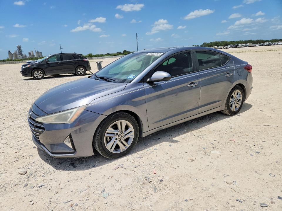 2019 Hyundai Elantra VIN KMHD84LF6KU826070 COPART salvage auction — FRONT END, TX - SALVAGE VEHICLE TITLE (P), sold $950 on 2026-07-23 (photo 1)
