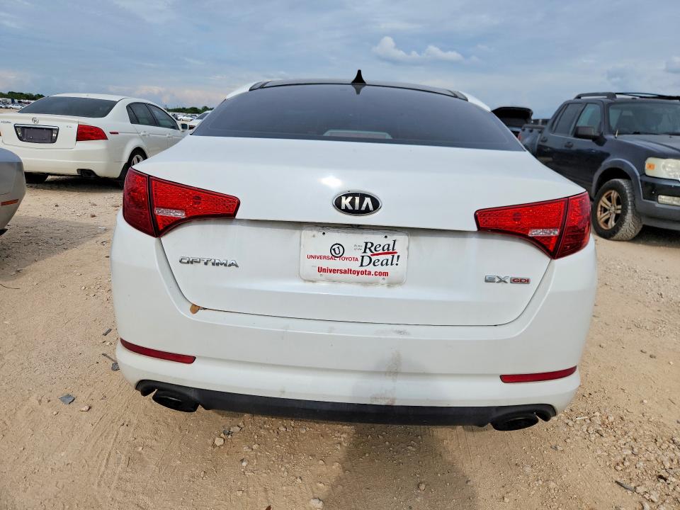 2013 Kia Optima VIN 5XXGN4A70DG182855 COPART salvage auction — FRONT END, Tx - Salvage Vehicle Title, sold $300 on 2026-07-16 (photo 6)