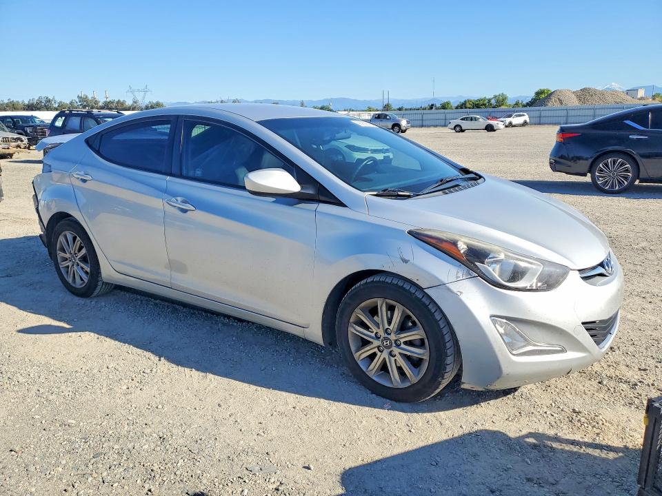 2015 Hyundai Elantra VIN KMHDH4AE2FU229448 COPART salvage auction — REAR END, Ca - Salvage Certificate, sold $750 on 2026-07-02 (photo 4)