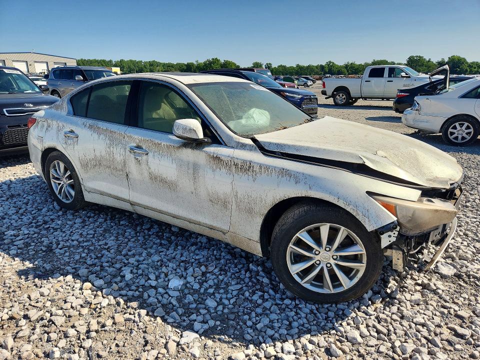 2015 Infiniti Q50 VIN JN1BV7AR7FM400965 COPART salvage auction — FRONT END, Il - Salvage Certificate, sold $975 on 2026-07-29 (photo 4)
