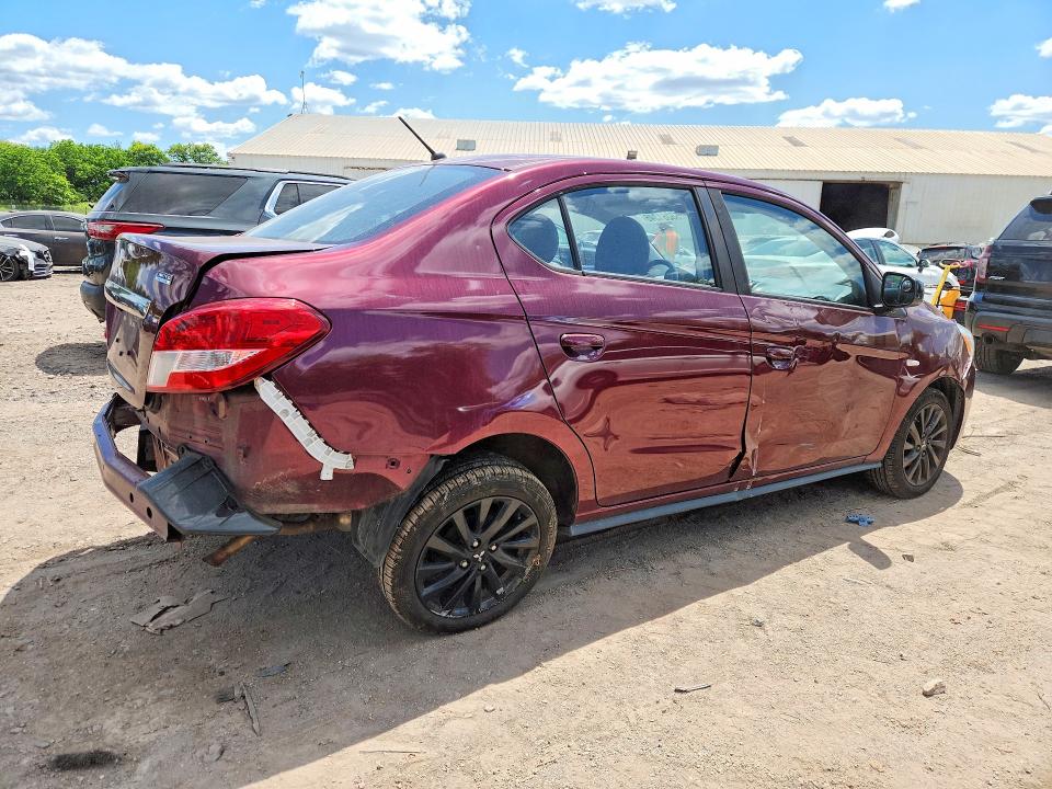 2020 Mitsubishi VIN ML32F4FJ7LHF03048 COPART salvage auction — REAR END, Pa - Certificate Of Salvage, sold $650 on 2026-07-20 (photo 3)
