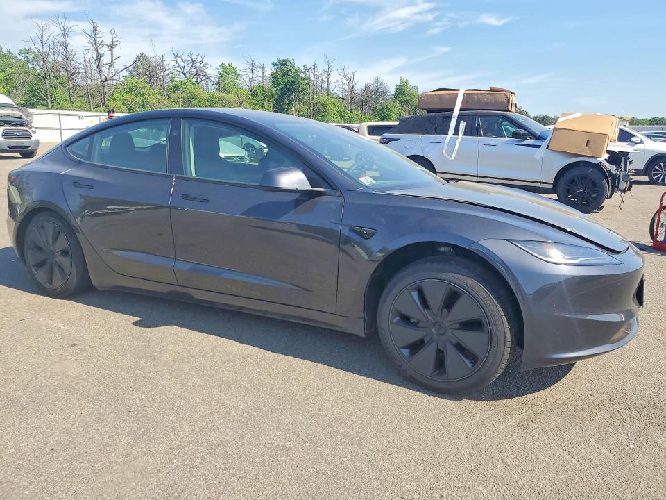 2025 Tesla Model 3 VIN 5YJ3E1EA6SF022319 COPART salvage auction — REAR END, Ny - Mv-907A Salvage Certificate, sold $9,200 on 2026-07-15 (photo 4)