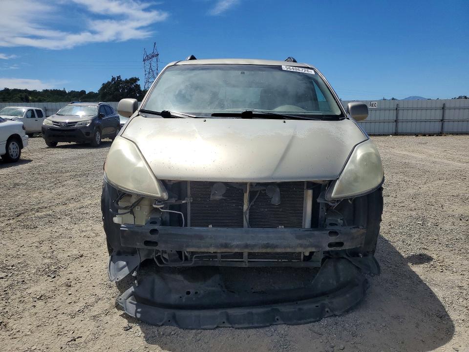 2006 Toyota Sienna VIN 5TDZA22C36S587274 COPART salvage auction — FRONT END, Ca - Salvage Certificate, sold $650 on 2026-07-06 (photo 5)