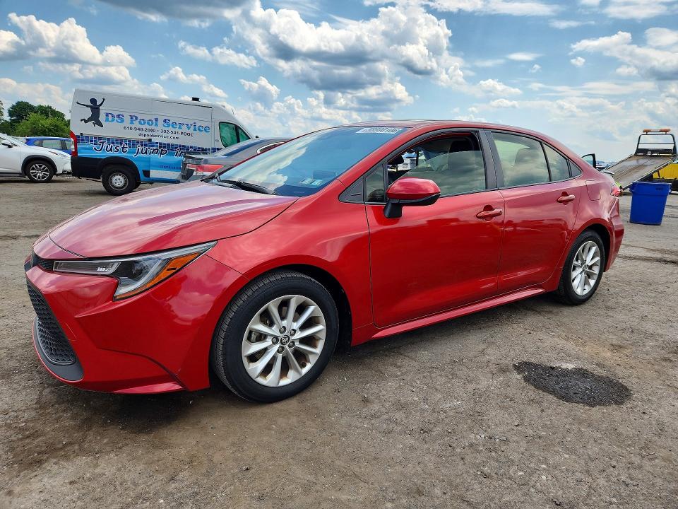 2020 Toyota Corolla VIN JTDHPRAE2LJ002022 COPART salvage auction — SIDE, Pa - Certificate Of Salvage, sold $4,100 on 2026-07-31 (photo 1)