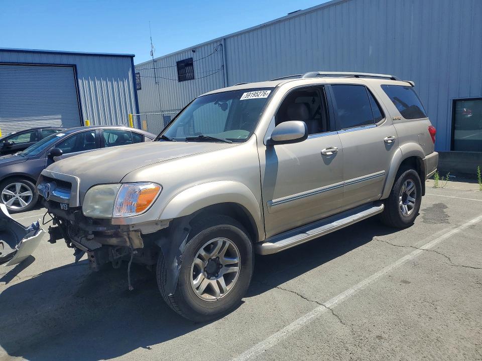 2005 Toyota Sequoia VIN 5TDBT48A45S233758 COPART salvage auction — FRONT END, CA - SALVAGE CERTIFICATE, sold $1,500 on 2026-07-10 (photo 1)
