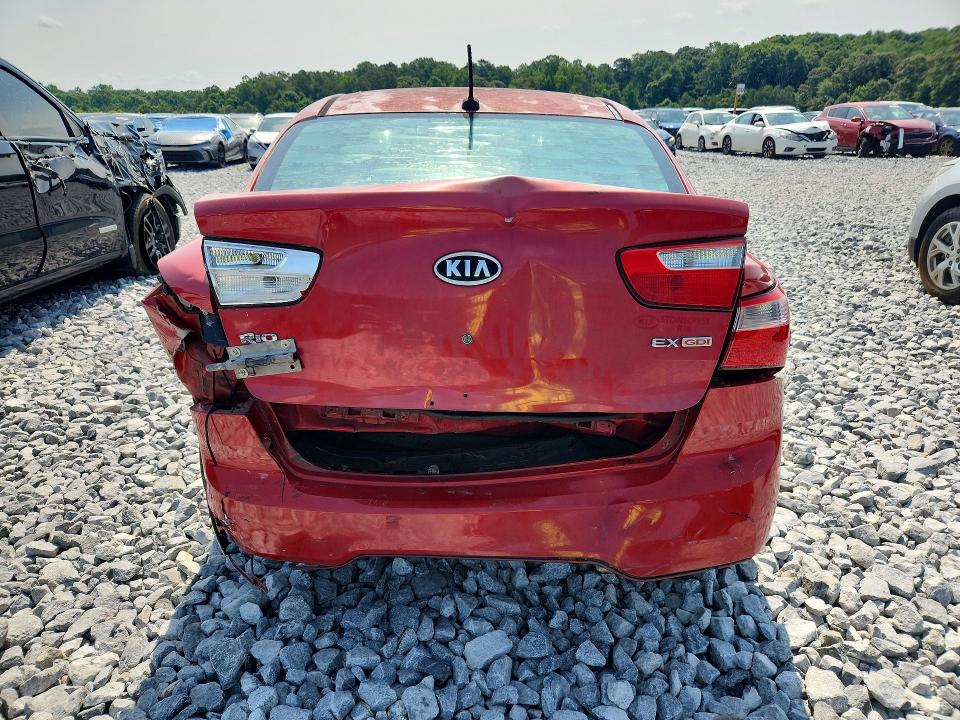 2013 Kia Rio VIN KNADN4A39D6123086 COPART salvage auction — REAR END, Salvage Title, sold $275 on 2026-07-14 (photo 6)
