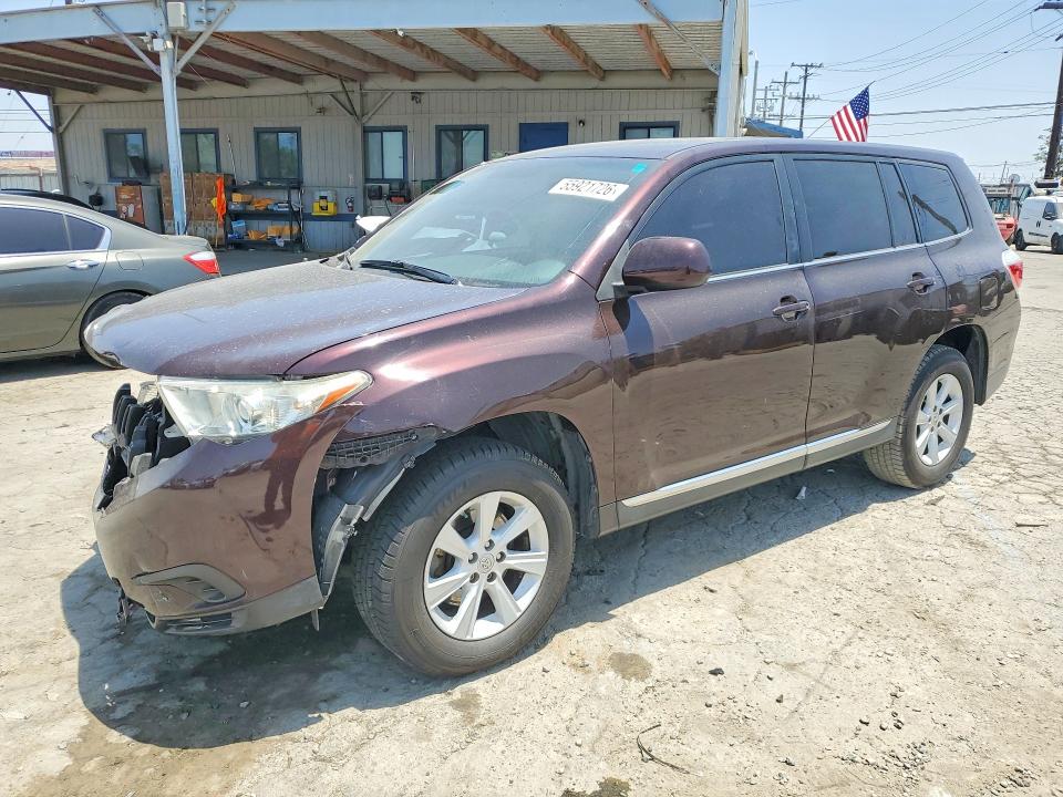 2012 Toyota VIN 5TDZA3EH7CS030702 COPART salvage auction — FRONT END, Ca - Salvage Certificate, sold $3,400 on 2026-07-30 (photo 1)