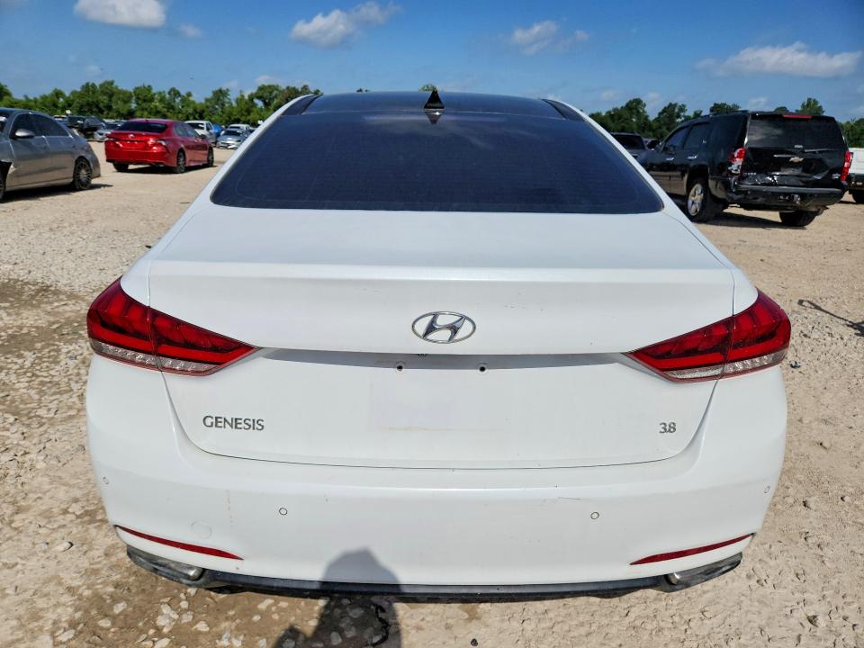 2015 Hyundai Genesis VIN KMHGN4JE6FU021062 COPART salvage auction — FRONT END, Tx - Certificate Of Title, sold $1,400 on 2026-07-09 (photo 6)
