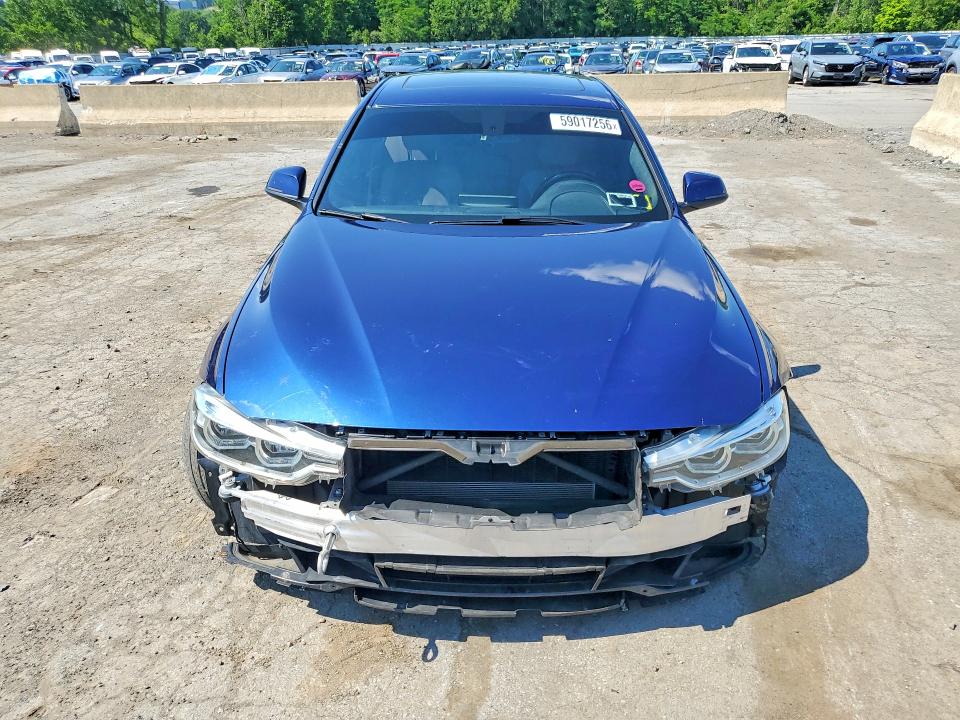 2018 BMW 3er VIN WBA8D9C55JA607653 COPART salvage auction — FRONT END, NY - MV-907A SALVAGE CERTIFICATE, sold $600 on 2026-07-21 (photo 5)