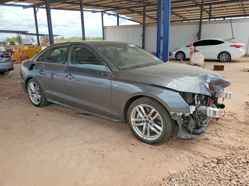 2023 Audi A4 VIN WAUEAAF45PN020838 COPART salvage auction — FRONT END, Az - Cert Of Title - Salvage, sold $9,600 on 2026-07-14 (photo 4)