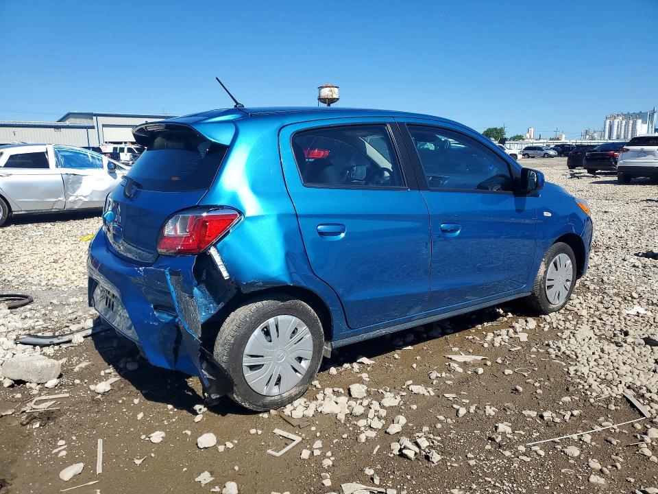 2024 Mitsubishi Mirage VIN ML32AUHJ6RH024640 COPART salvage auction — REAR END, Oh - Certificate Of Title (P), sold $2,750 on 2026-07-13 (photo 3)