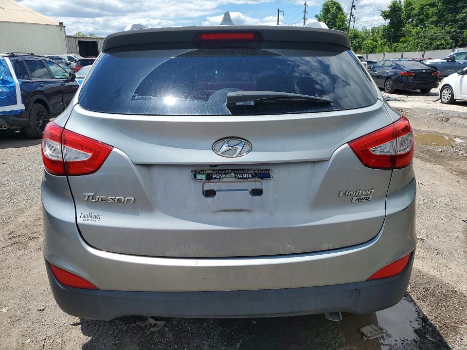 2014 Hyundai Tucson VIN KM8JUCAG7EU832534 COPART salvage auction — BURN, Pa - Certificate Of Salvage, sold $325 on 2026-08-01 (photo 6)