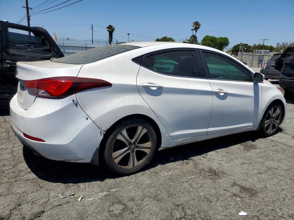 2015 Hyundai Elantra VIN KMHDH4AH0FU372716 COPART salvage auction — MECHANICAL, Ca - Dis/Dlr/Exp Only Clean Title, sold $525 on 2026-07-16 (photo 3)