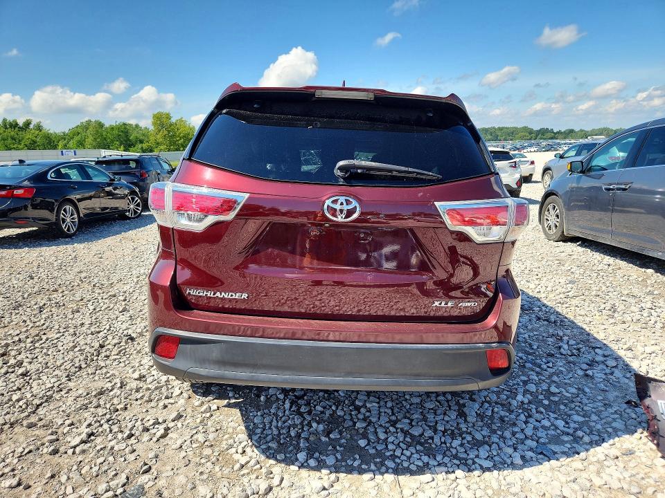 2015 Toyota VIN 5TDJKRFH4FS119076 COPART salvage auction — FRONT END, MI - CERTIFICATE OF TITLE, sold $2,900 on 2026-07-02 (photo 6)