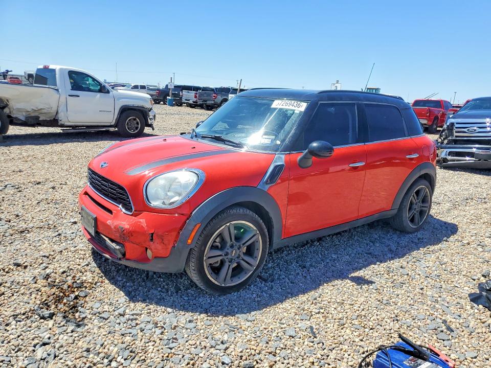 2012 Mini Cooper VIN WMWZC3C53CWM27677 COPART salvage auction — FRONT END, Tx - Salvage Vehicle Title, sold $1,550 on 2026-07-14 (photo 1)