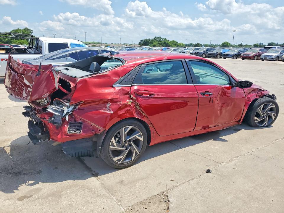 2025 Hyundai Elantra VIN KMHLS4DG3SU971488 COPART salvage auction — REAR END, Tx - Nonrepairable Title, sold $2,450 on 2026-07-08 (photo 3)