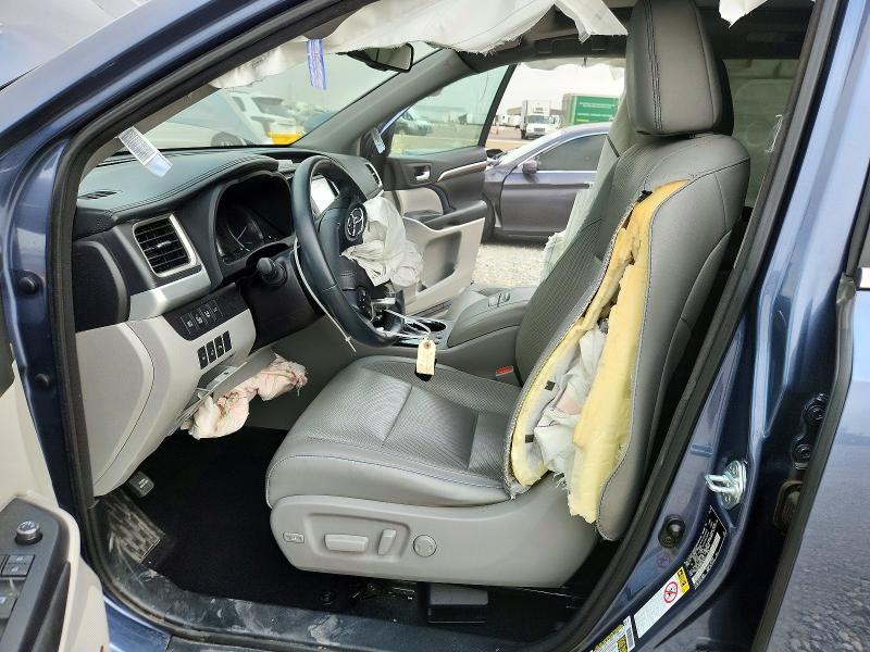 2016 Toyota Highlander VIN 5TDDKRFH8GS307811 COPART salvage auction — FRONT END, Co - Public - Salvage Title, sold $4,650 on 2026-07-28 (photo 7)