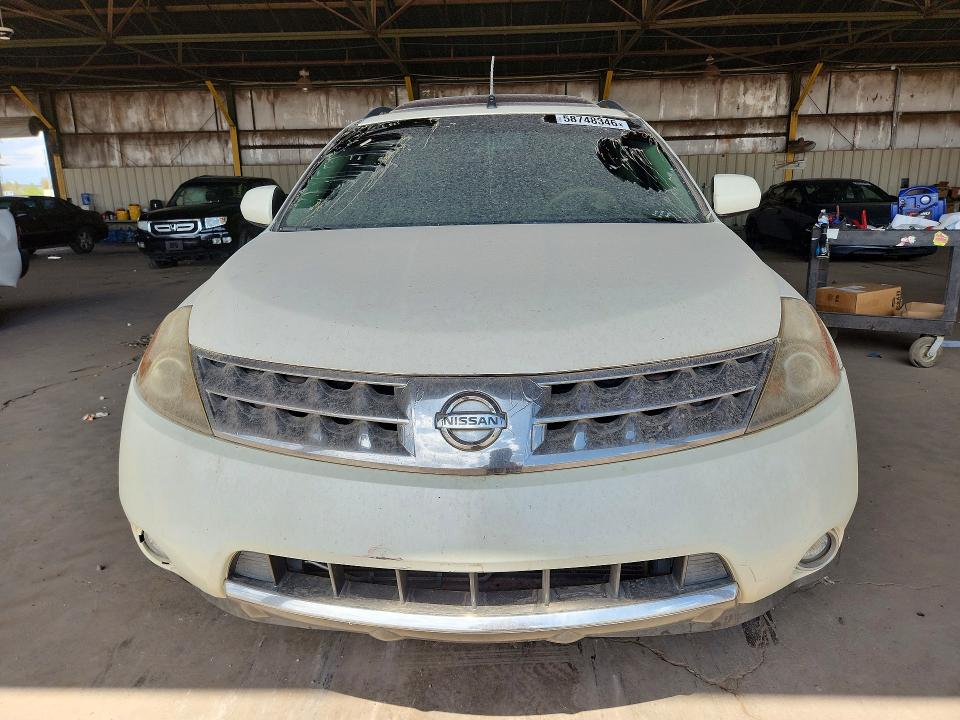 2006 Nissan Murano VIN JN8AZ08W46W521848 COPART salvage auction — REAR END, Az - Certificate Of Title, sold $475 on 2026-07-29 (photo 5)