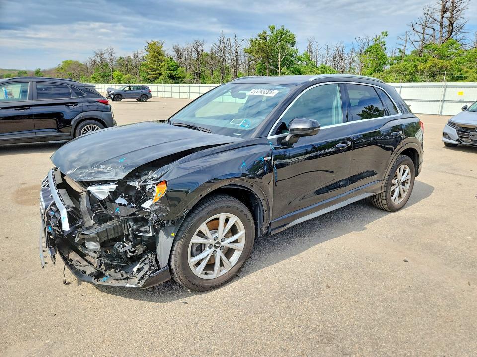2021 Audi Q3 VIN WA1DECF31M1080652 COPART salvage auction — FRONT END, Ny - Mv-907A Salvage Certificate, sold $6,500 on 2026-07-20 (photo 1)
