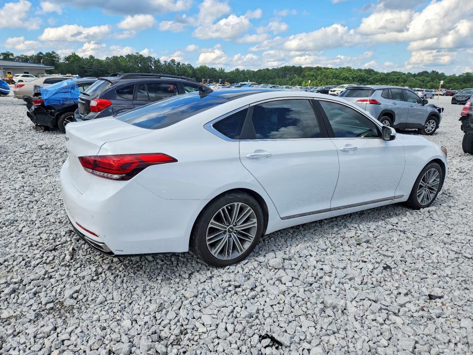 2018 Genesis G80 VIN KMHGN4JE8JU227623 COPART salvage auction — NORMAL WEAR, Tx - Certificate Of Title, sold $4,600 on 2026-07-14 (photo 3)