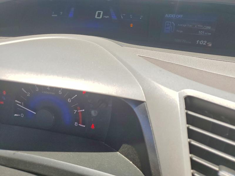 2012 Honda Civic VIN 19XFB2F59CE378915 COPART salvage auction — MECHANICAL, Ca - Dis/Dlr/Exp Only Clean Title, sold $1,560 on 2026-07-02 (photo 9)