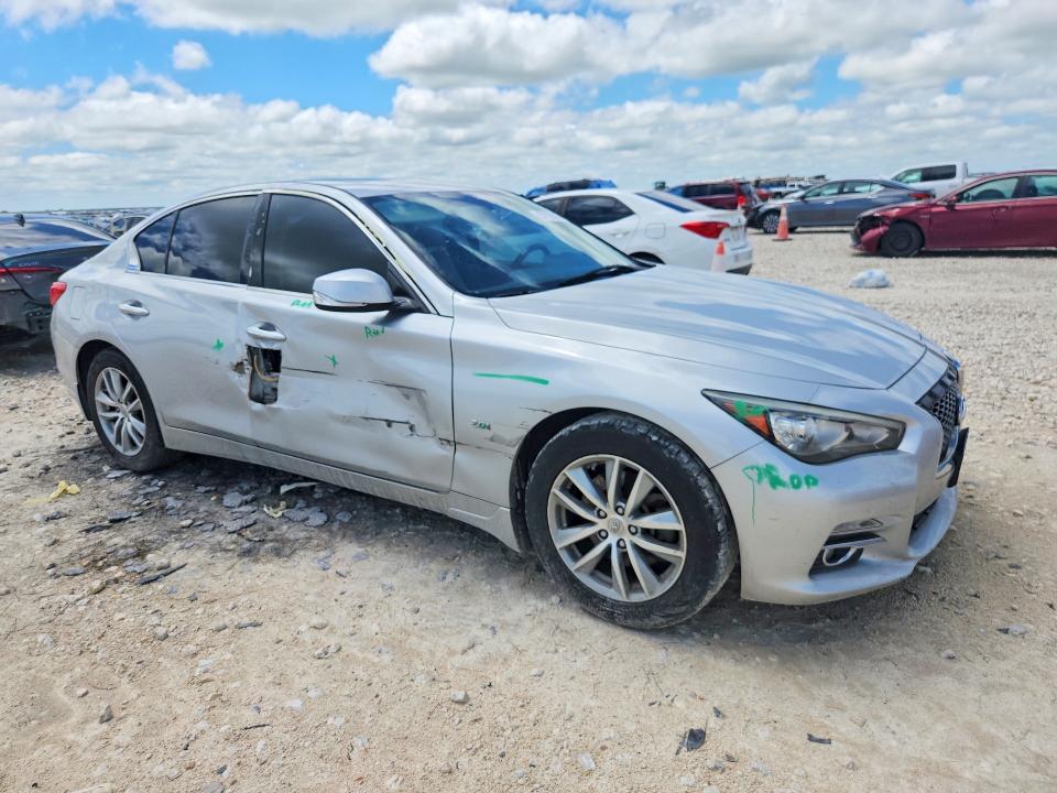 2016 Infiniti Q50 VIN JN1CV7AP5GM201692 COPART salvage auction — SIDE, Tx - Salvage Vehicle Title, sold $90 on 2026-07-16 (photo 4)