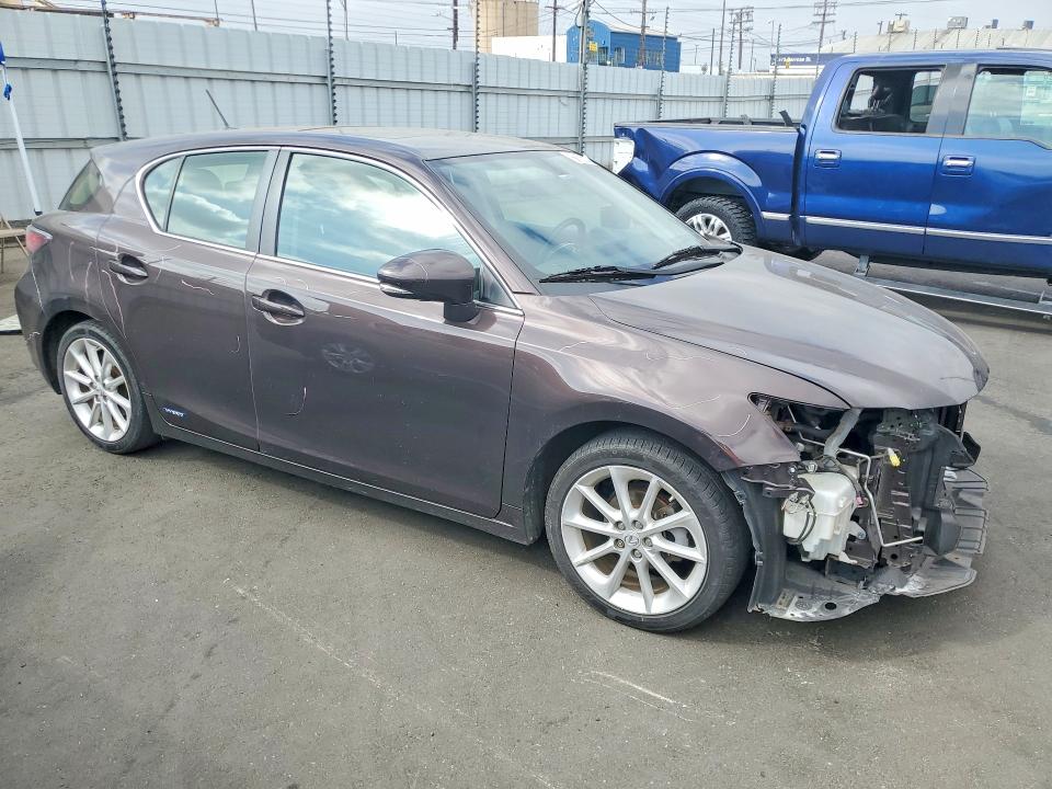 2012 Lexus Ct VIN JTHKD5BH6C2090453 COPART salvage auction — FRONT END, Ca - Salvage Certificate, sold $250 on 2026-07-27 (photo 4)