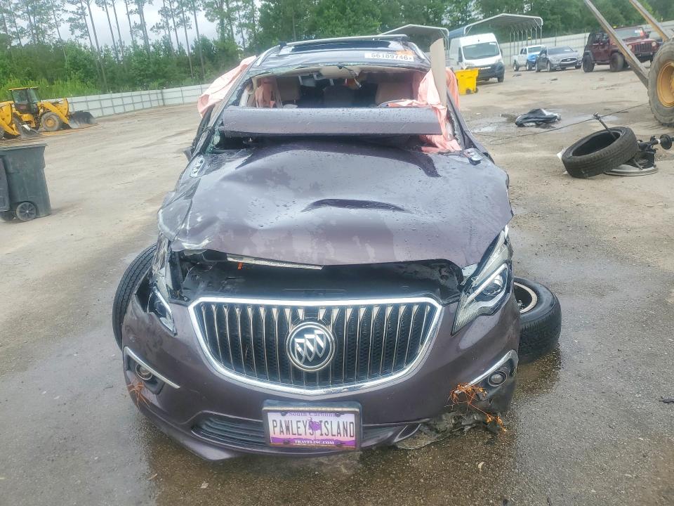 2018 Buick Envision VIN LRBFX1SAXJD059180 COPART salvage auction — ROLLOVER, Sc - Non-Reb & Rem Salvage Title, sold $275 on 2026-07-27 (photo 5)