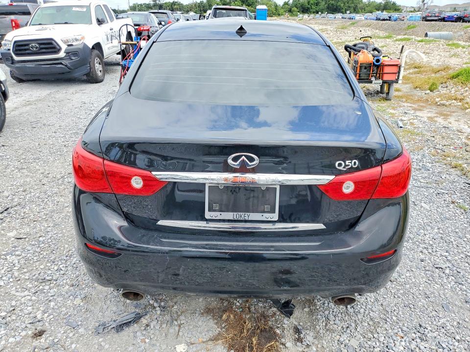 2014 Infiniti Q50 VIN JN1BV7AP1EM682467 COPART salvage auction — FRONT END, Fl - Cert Of Title Slvg Rebuildable, sold $750 on 2026-07-31 (photo 6)