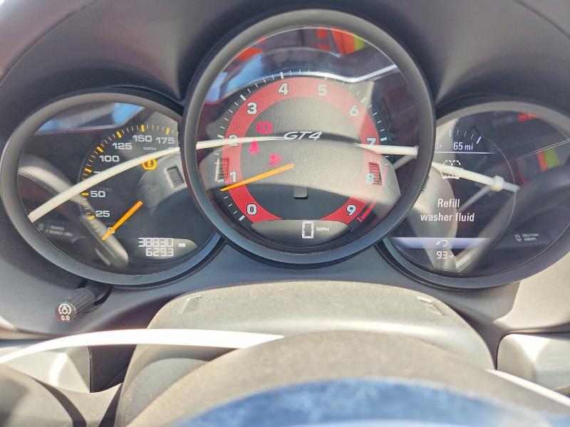 2016 Porsche Cayman VIN WP0AC2A82GK192399 COPART salvage auction — FRONT END, Ca - Non-Repairable Vehicle Cert, sold $42,000 on 2026-09-22 (photo 9)