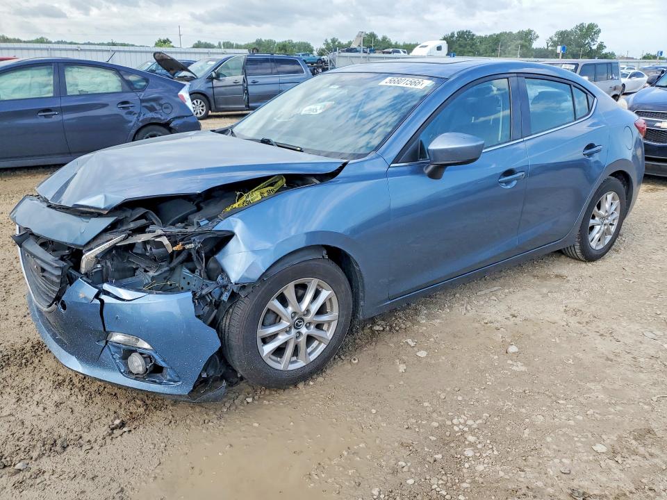 2014 Mazda 3 VIN JM1BM1W75E1179712 COPART salvage auction — FRONT END, Ks - Cert Of Title-Salvage, sold $1,150 on 2026-07-07 (photo 1)
