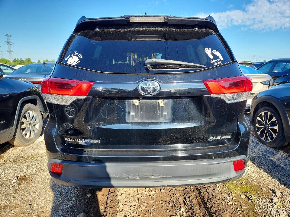 2018 Toyota Highlander VIN 5TDJZRFH6JS823574 COPART salvage auction — FRONT END, Il - Salvage Certificate, sold $9,800 on 2026-07-11 (photo 6)