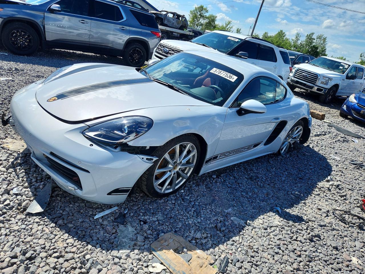 2024 Porsche Cayman VIN WP0AA2A84RK255592 COPART salvage auction — Front End, IL - SALVAGE CERTIFICATE, sold $30,000 on 2026-08-10 (photo 1)
