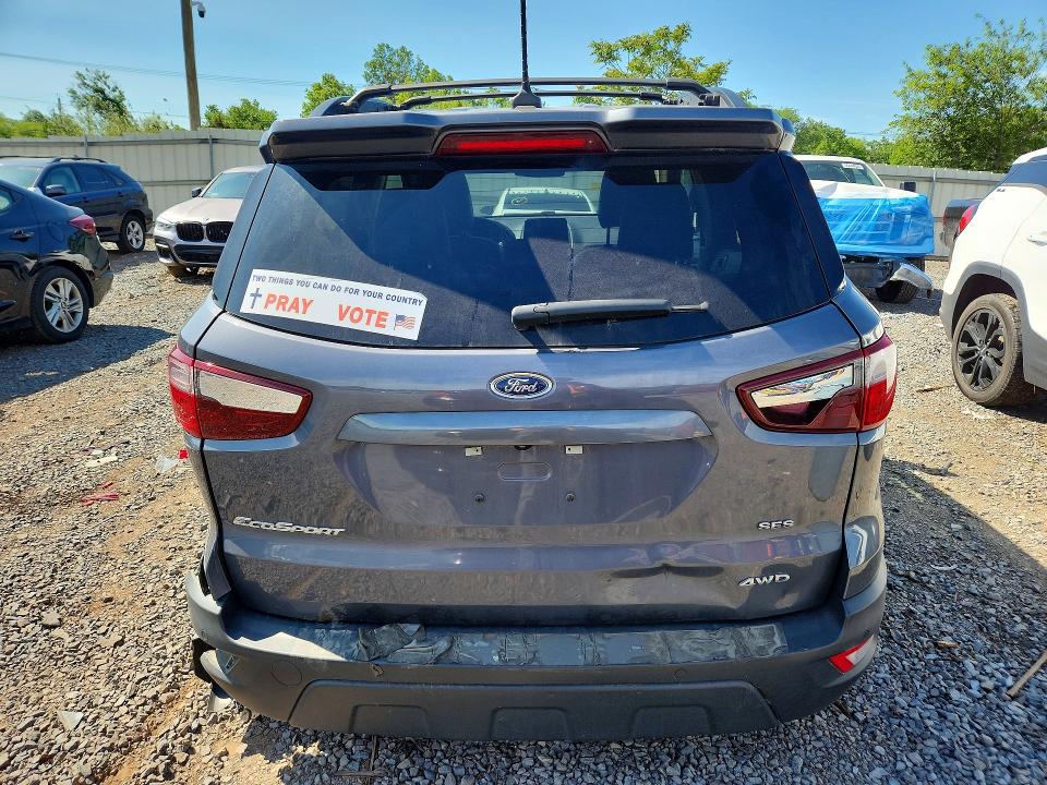 2020 Ford Ecosport VIN MAJ6S3JL5LC364390 COPART salvage auction — REAR END, Nj - Cert Of Title-Salvage, sold $2,150 on 2026-07-14 (photo 6)
