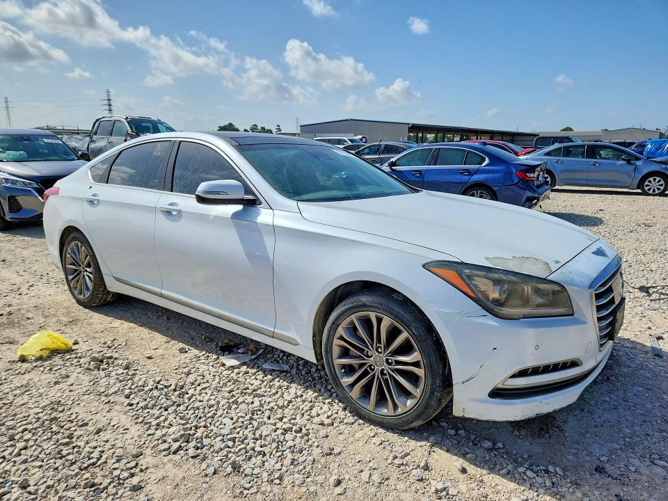 2015 Hyundai Genesis VIN KMHGN4JE6FU021062 COPART salvage auction — FRONT END, Tx - Certificate Of Title, sold $1,400 on 2026-07-09 (photo 4)