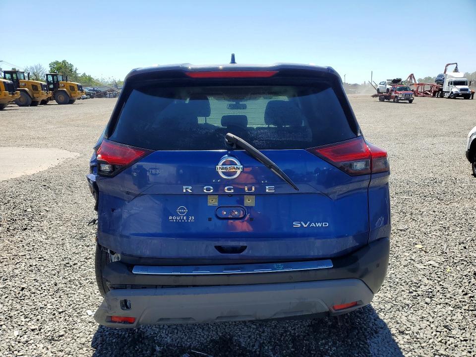 2021 Nissan Rogue VIN JN8AT3BB8MW230856 COPART salvage auction — REAR END, Nj - Cert Of Title-Salvage, sold $7,000 on 2026-07-02 (photo 6)