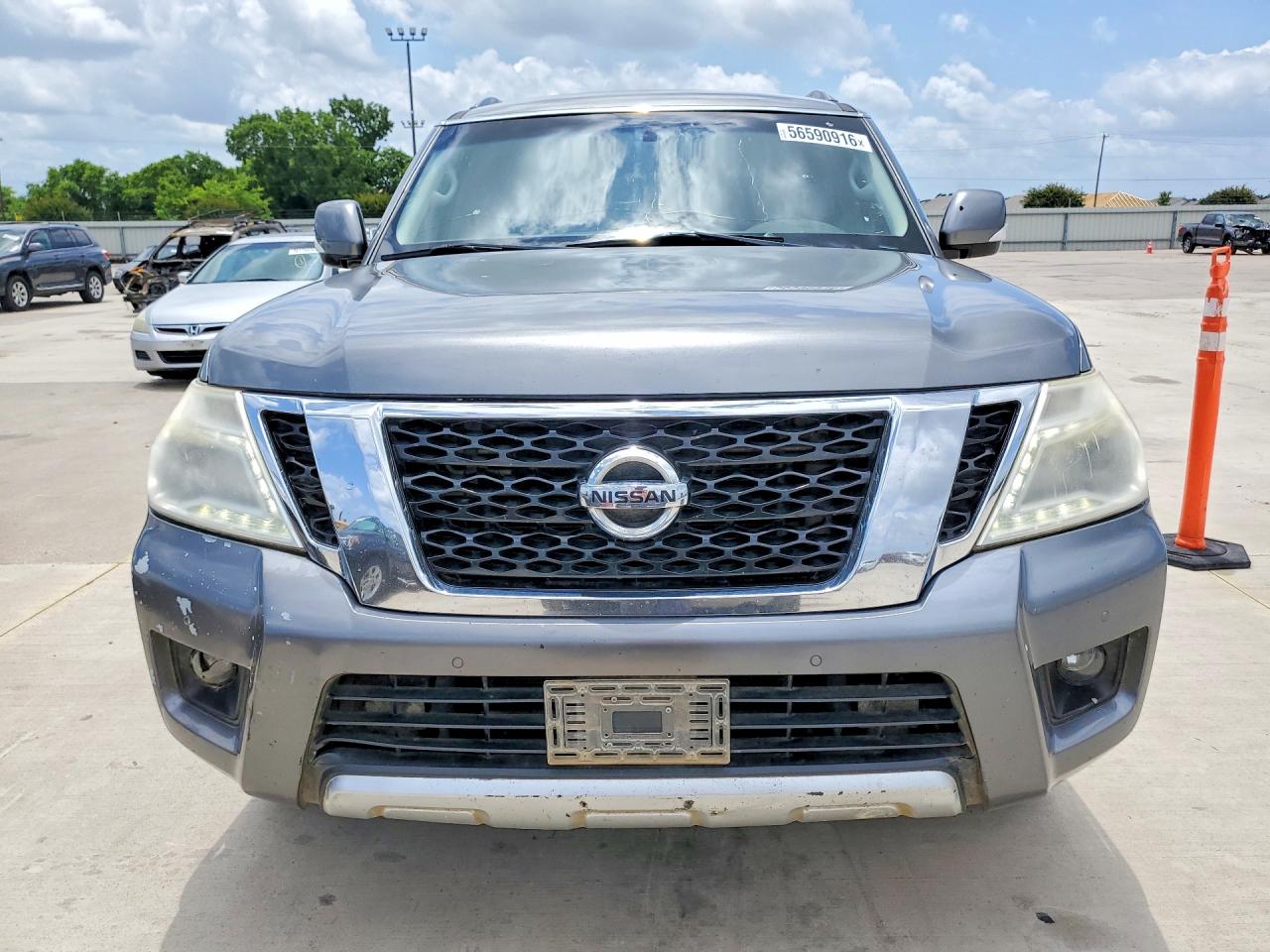 2017 Nissan Armada VIN JN8AY2NC7H9508196 COPART salvage auction — Front End, TX - CERTIFICATE OF TITLE (P), sold $2,000 on 2026-07-09 (photo 5)
