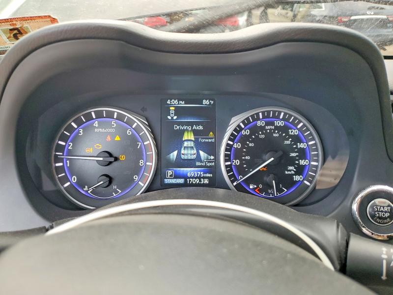 2017 Infiniti Q50 VIN JN1EV7AR8HM834277 COPART salvage auction — FRONT END, Pa - Certificate Of Salvage, sold $3,500 on 2026-07-06 (photo 9)