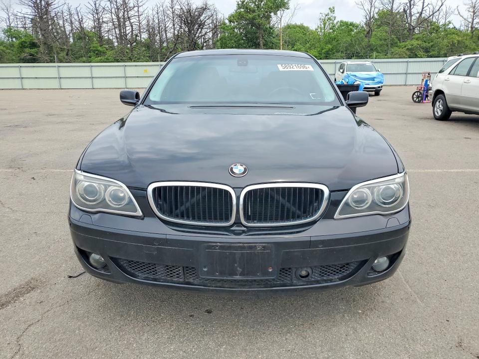 2007 BMW 7 series VIN WBAHL83587DT08579 COPART salvage auction — REAR END, NY - MV-907A SALVAGE CERTIFICATE, sold $375 on 2026-07-20 (photo 5)